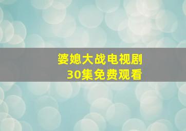 婆媳大战电视剧30集免费观看