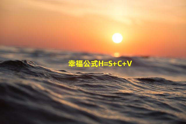 幸福公式H=S+C+V