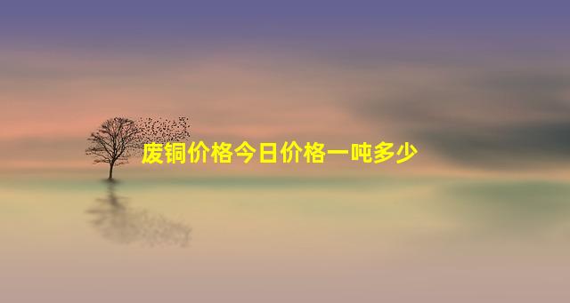 废铜价格今日价格一吨多少