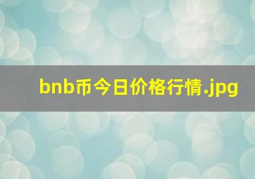 bnb币今日价格行情